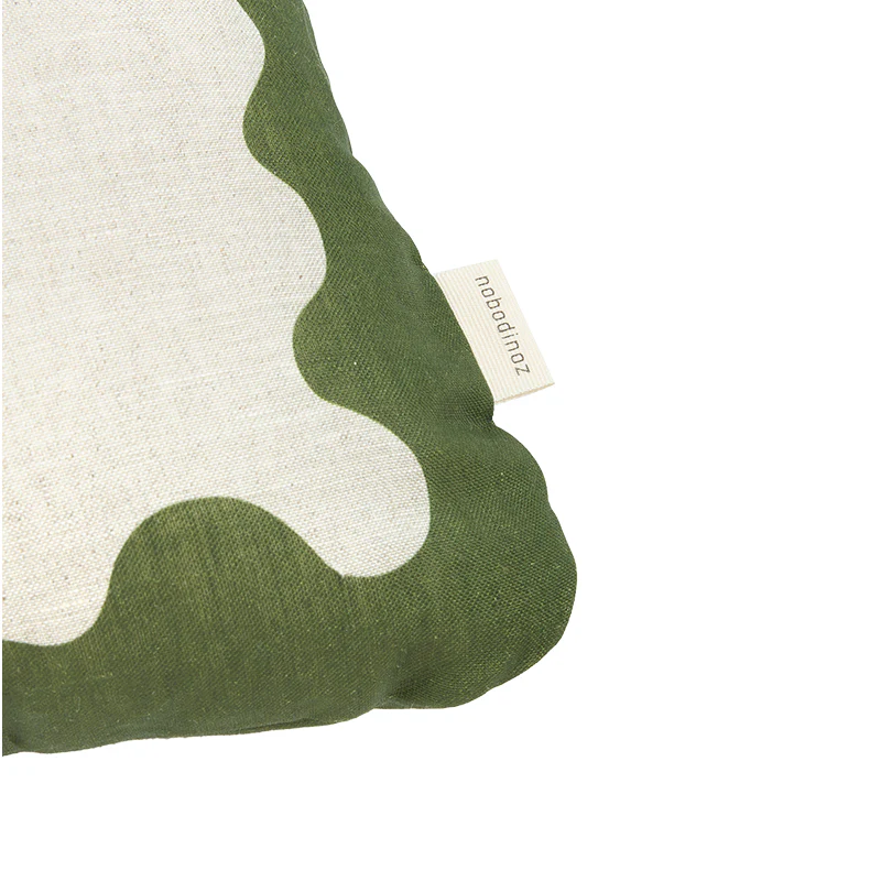 Nobodinoz Kissen aus Leinen 'Vibes' Green - Image 2