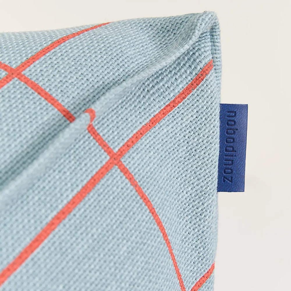 Nobodinoz Armchair Sitzsack 'Vibes' Blue Red Grid - Image 3