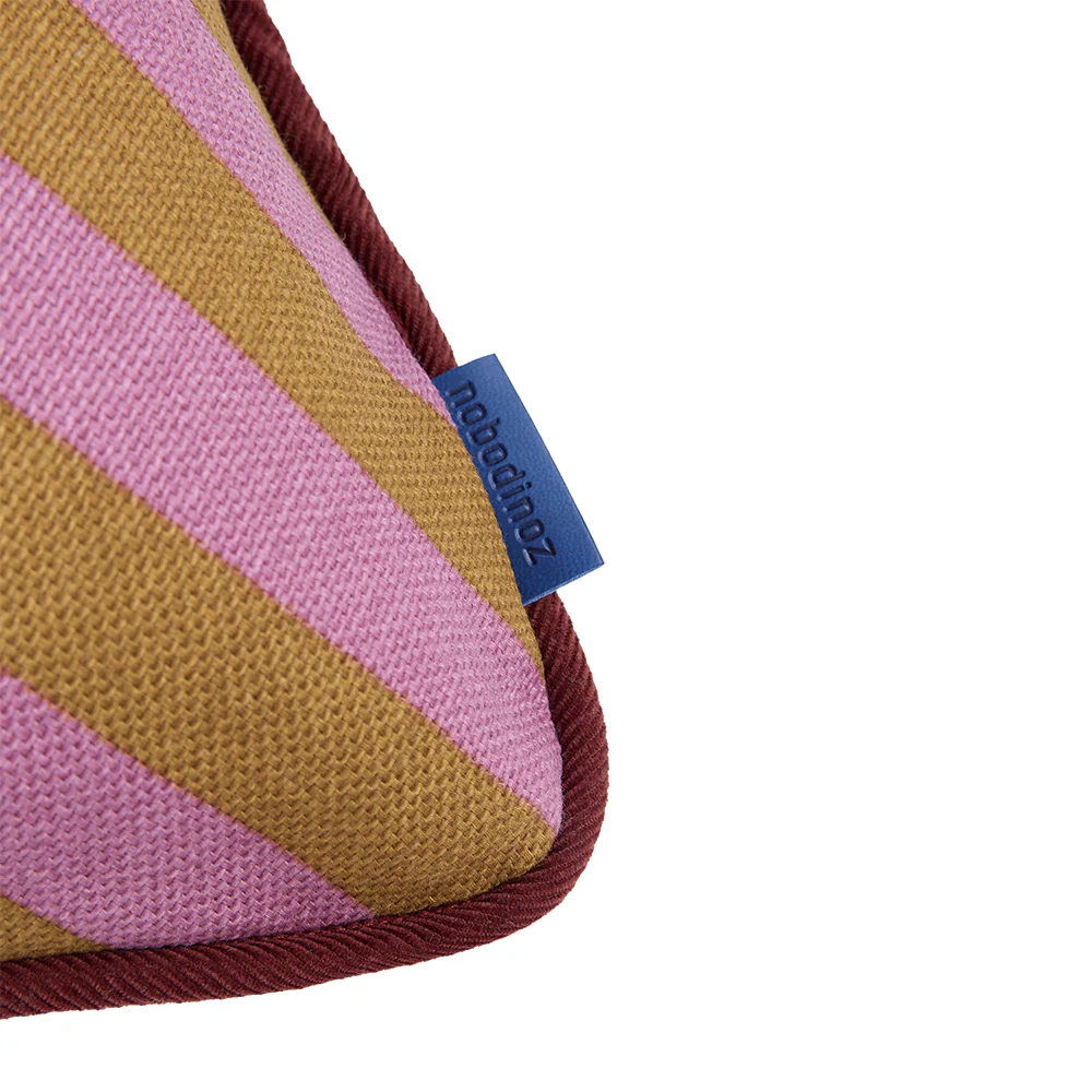 Nobodinoz Rechteckiges Kissen 'Ray' Pink Curry Stripes - Image 2