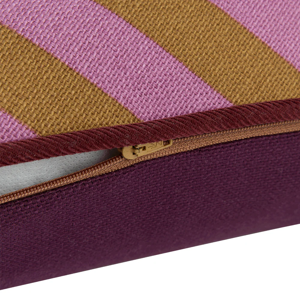 Nobodinoz Rechteckiges Kissen 'Ray' Pink Curry Stripes - Image 3