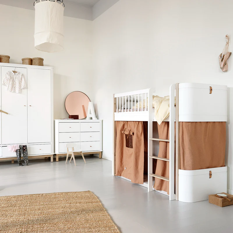 Oliver Furniture  Wood Mini+ Halbhohes Hochbett  Weiss/Eiche - Image 6