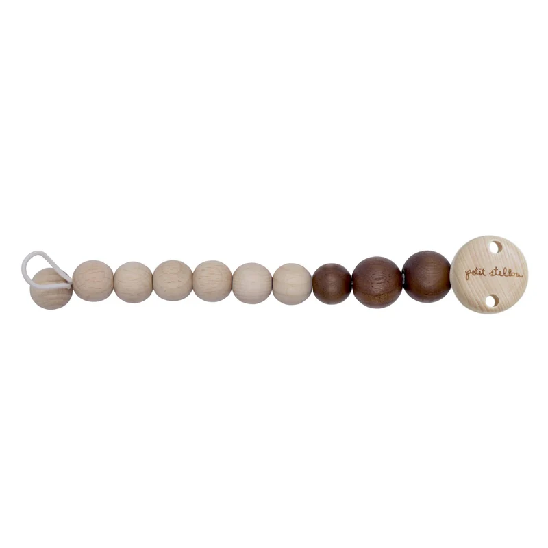 Petit Stellou  Schnullerkette  Walnut