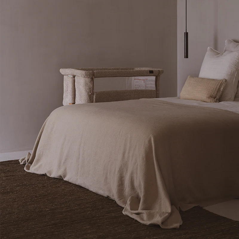 Quax Beistellbett 'Side-by-Side' Naturel Bouclé Sheep - Image 4