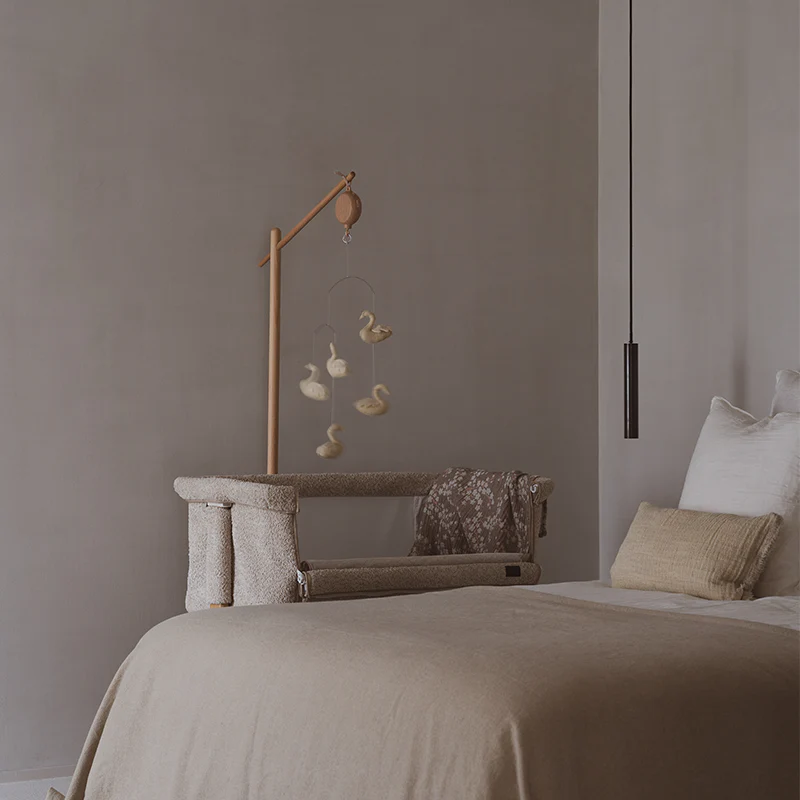 Quax Beistellbett 'Side-by-Side' Naturel Bouclé Sheep - Image 9