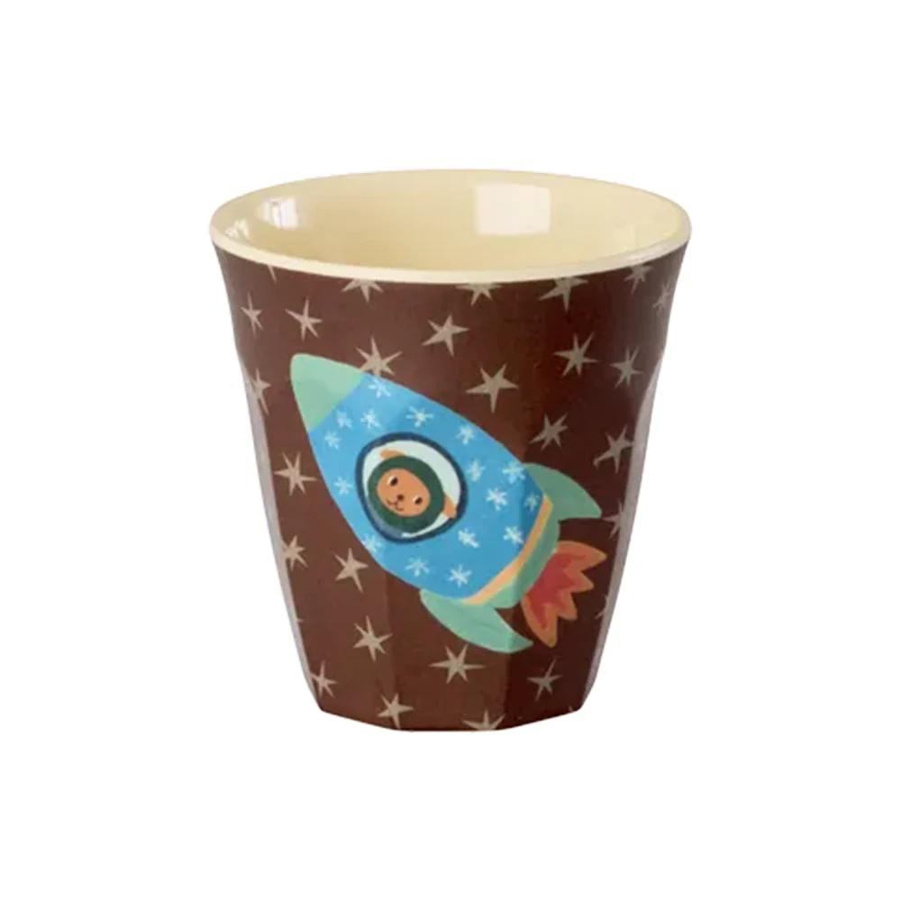 Rice Melamin Becher Klein 'Dogs in Space' Dog in Blue Spaceship