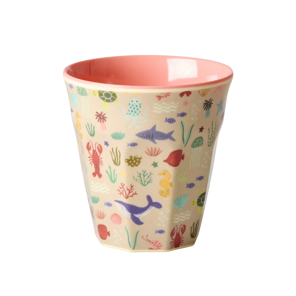 Rice Melamin Becher Klein 'Ocean' Coral