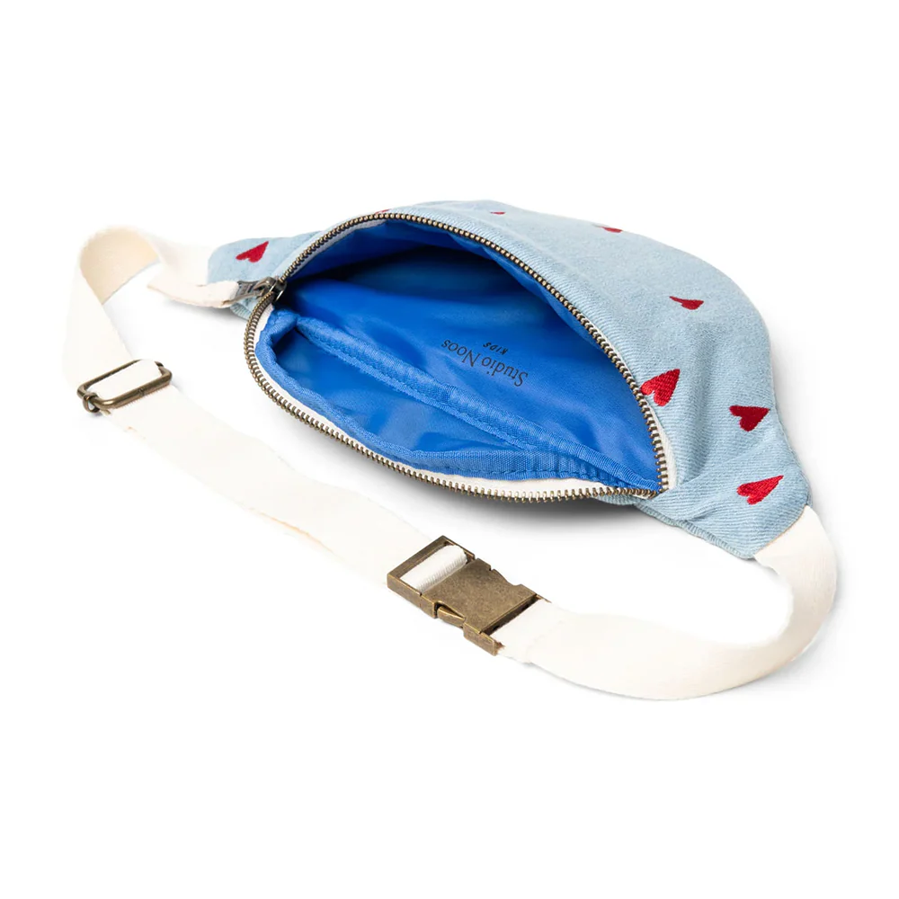 Studio Noos Gürteltasche Mini für Kinder 'Denim' Hearts - Image 2