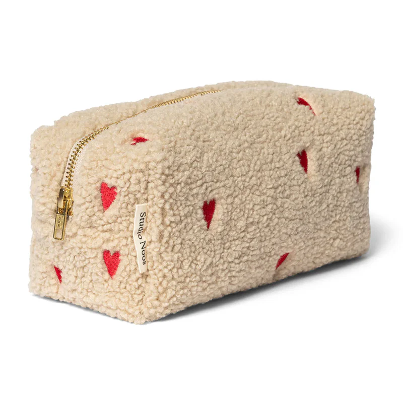 Studio Noos  Necessaire Teddy 'Hearts' Ecru - Image 4