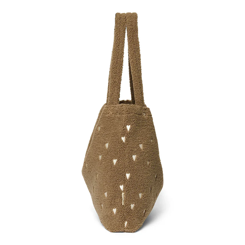 Studio Noos Tragetasche Teddy 'Hearts' Brown - Image 4