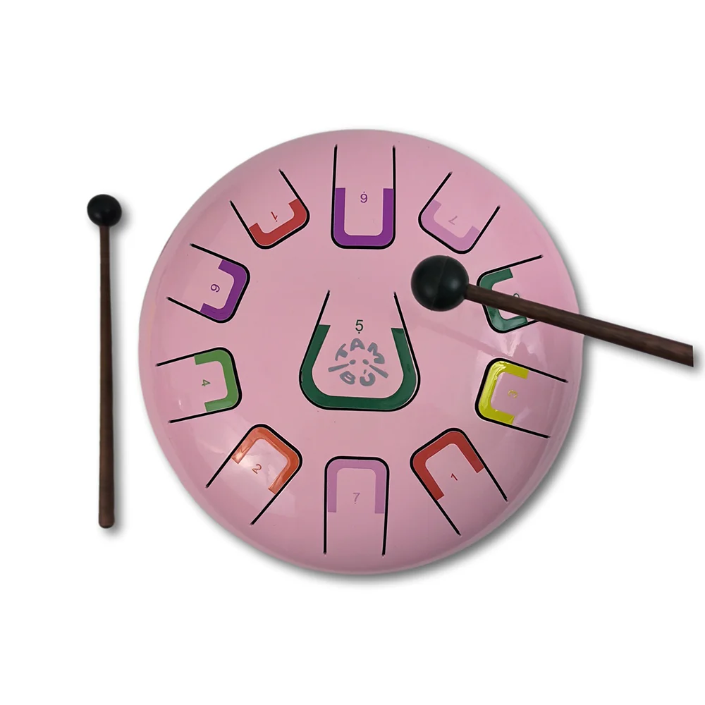 Tambú Trommel 8" mit 11 Tönen Rosa