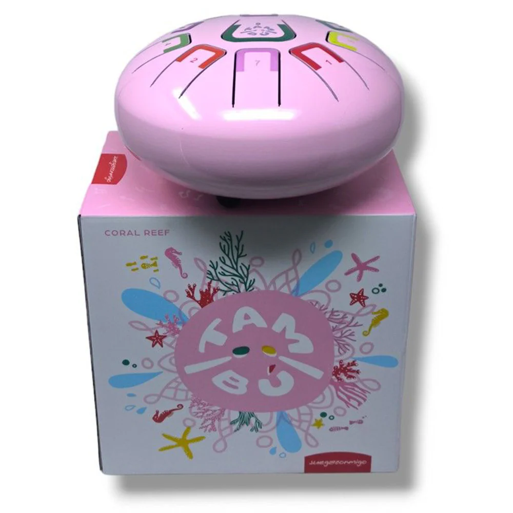 Tambú Trommel 8" mit 11 Tönen Rosa - Image 7