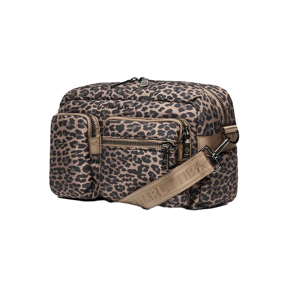 TIBA + MARL Kinderwagen Organizer/Wickeltasche 'Axel' Brown Tonal Leopard - Image 3