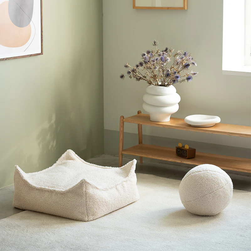 Wigiwama  Quadratischer Ottoman Cream White - Image 7