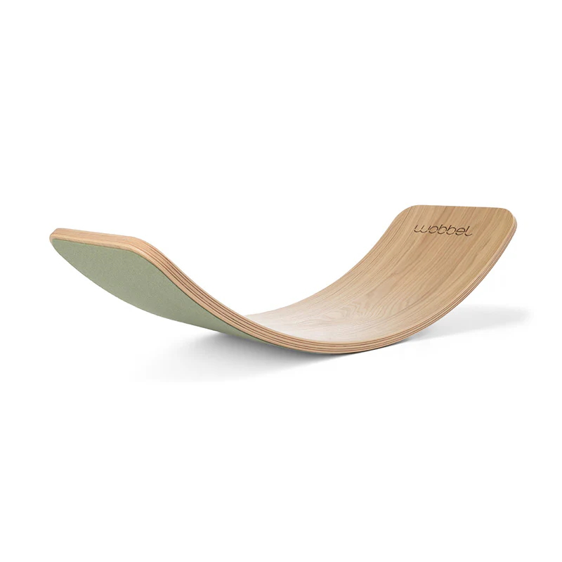 Wobbel  Original Balance Board Rustic Oak mit Filz  Forest